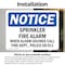 Signmission Sprinkler Fire Alarm When Alarm Sounds Call OSHA Notice Sign, Vinyl Decal, 14in W x 10in L, 2PK OS-2PACK-NS-D-1014-L-18397 - alternate 3